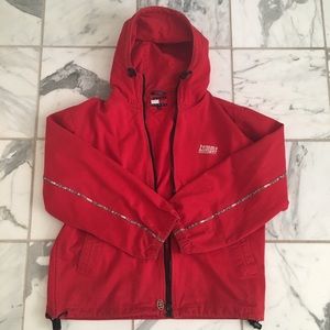 Red Tommy Hilfiger jean jacket